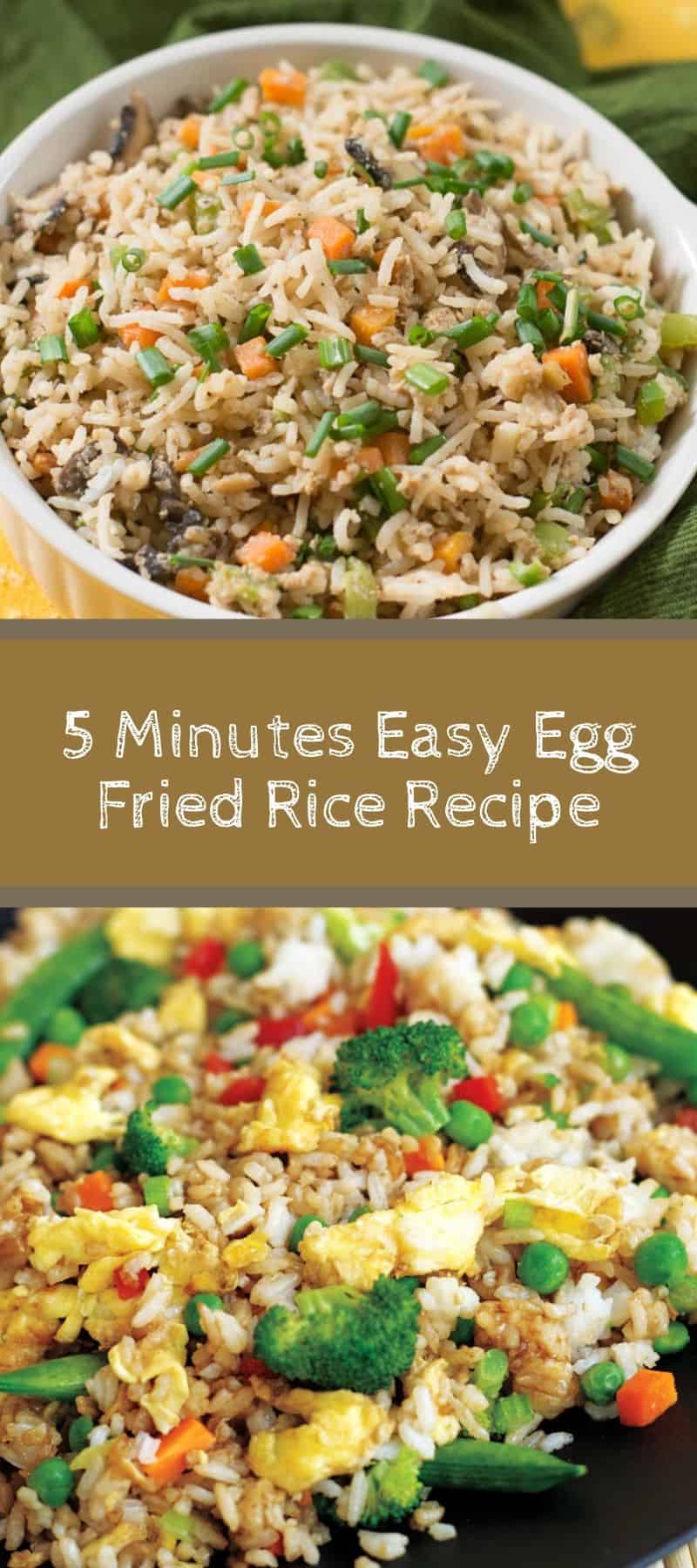 5 Minutes Easy Egg Fried Rice Recipe 3