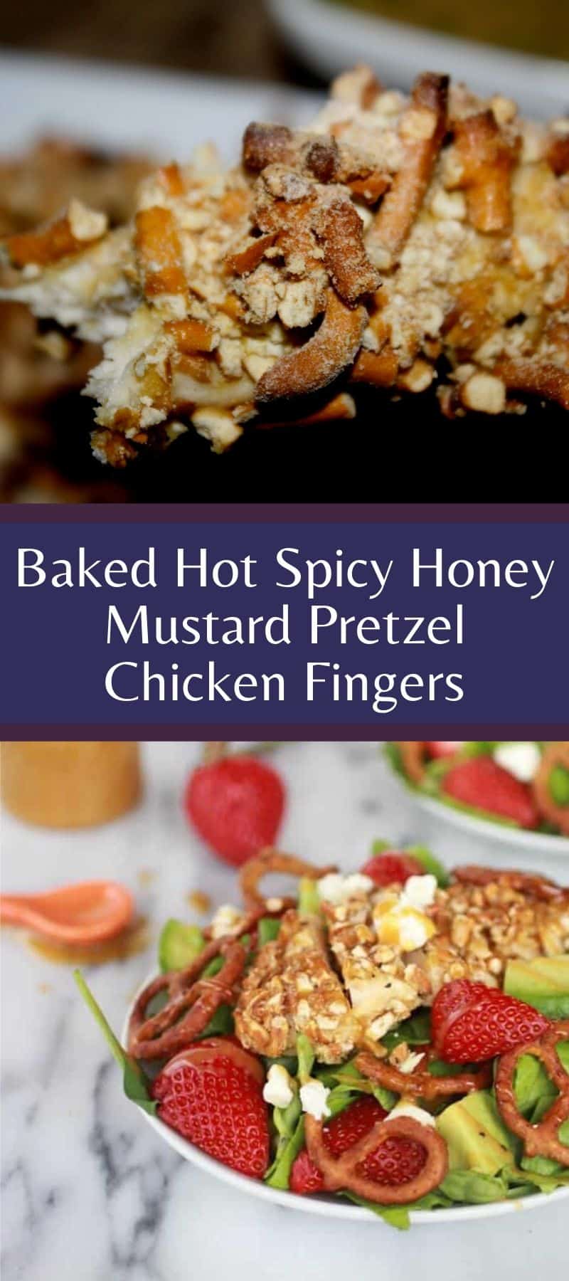 Baked Hot Spicy Honey Mustard Pretzel Chicken Fingers 3