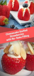 Cheesecake Stuffed Strawberries with No-Bake Filling 2