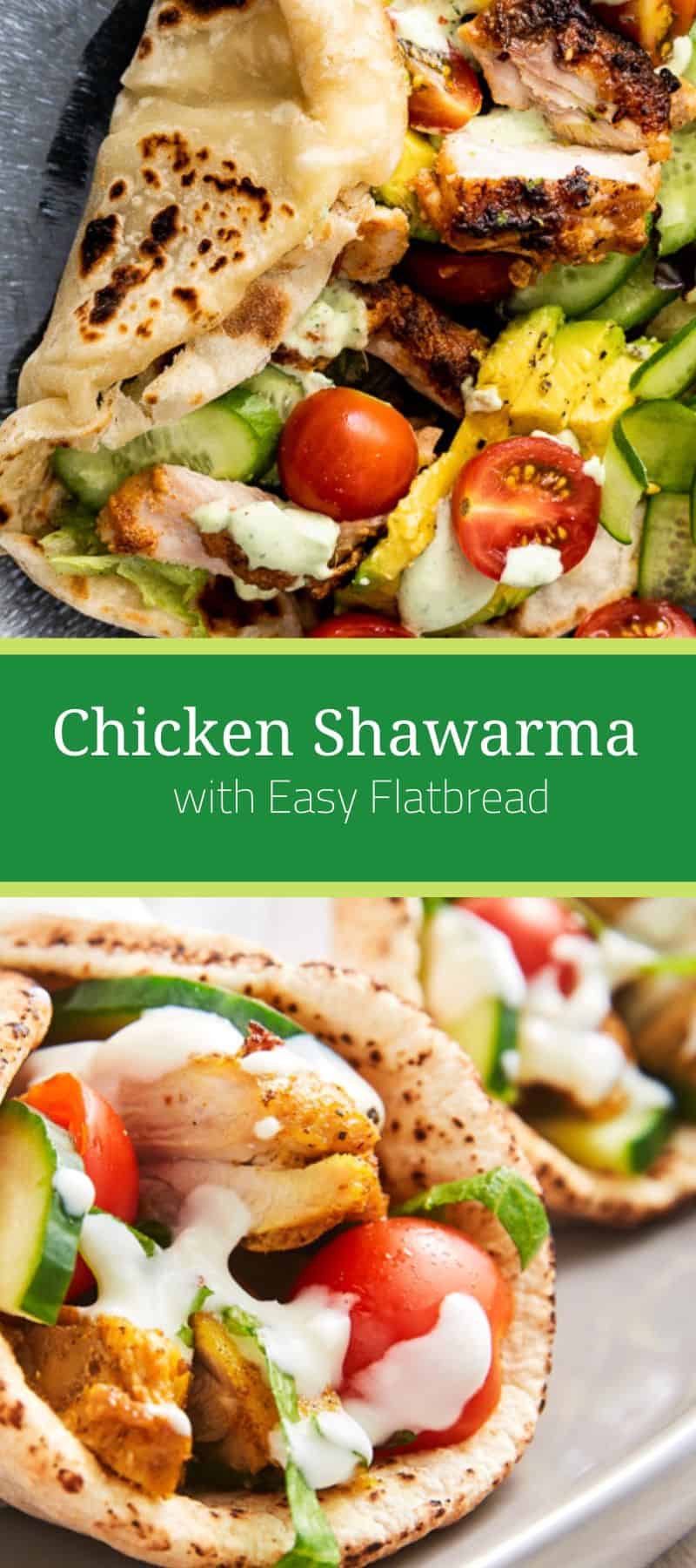 Chicken Shawarma with Easy Flatbread
