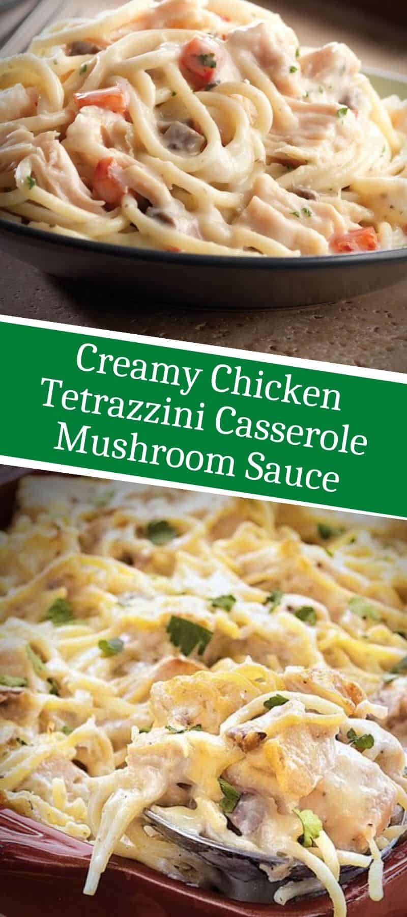 Creamy Chicken Tetrazzini Casserole Mushroom Sauce 3