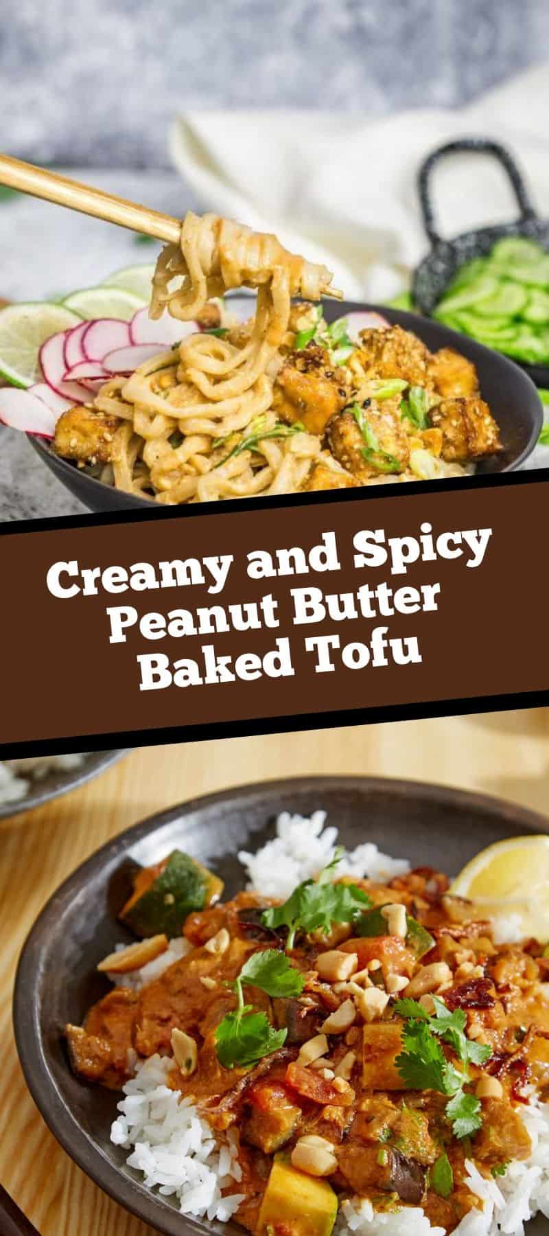 Creamy and Spicy Peanut Butter Baked Tofu 3