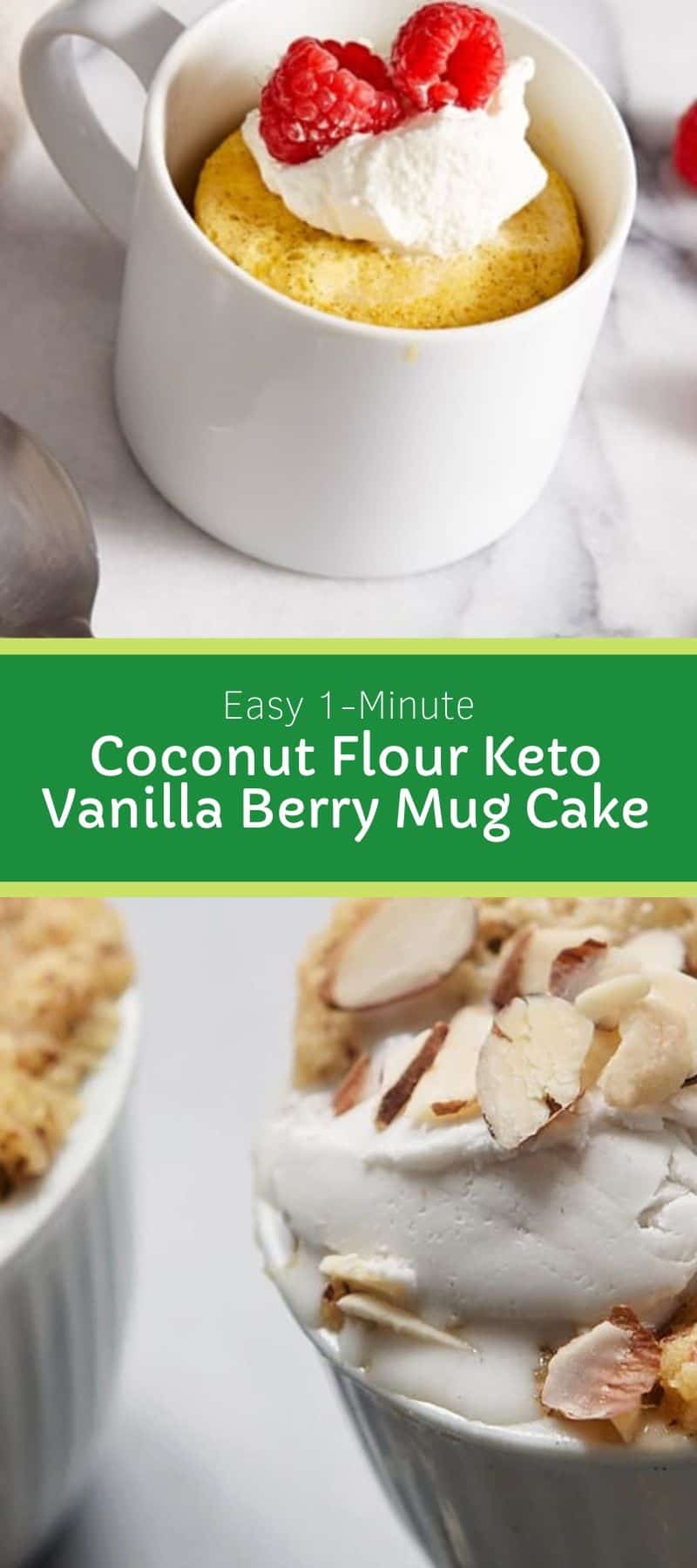 Easy 1-Minute Coconut Flour Keto Vanilla Berry Mug Cake 3