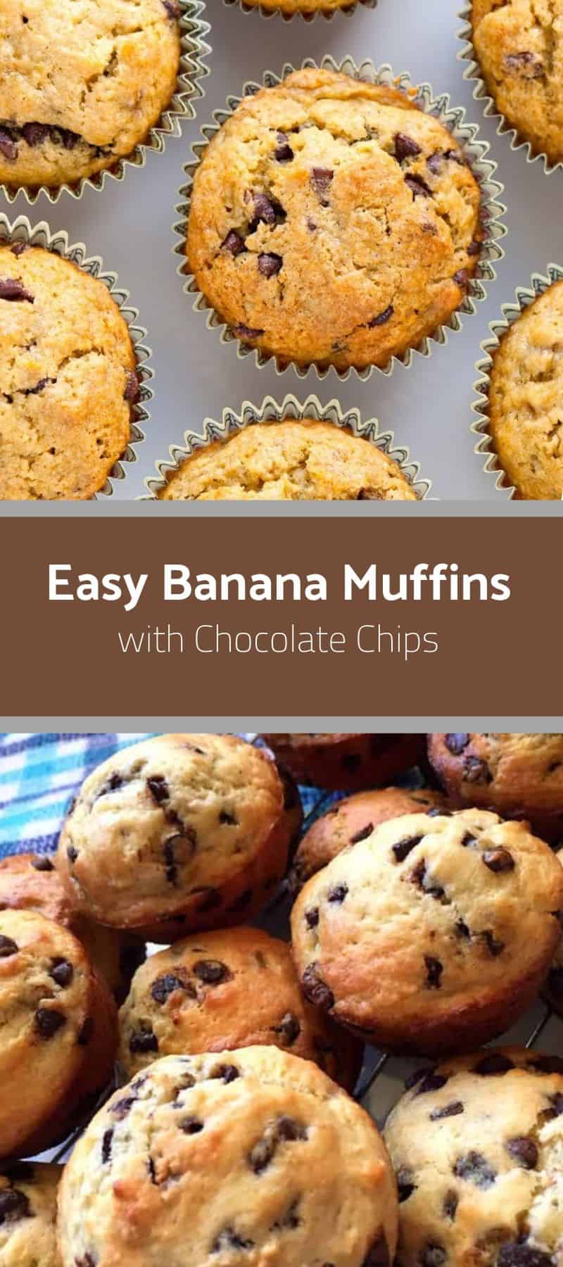 Easy Banana Muffins with Chocolate Chips 3