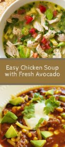 Easy Chicken Soup with Fresh Avocado 3