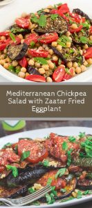 Mediterranean Chickpea Salad with Zaatar Fried Eggplant 3