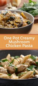 One Pot Creamy Mushroom Chicken Pasta 3
