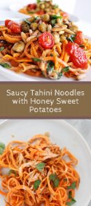 Saucy Tahini Noodles with Honey Sweet Potatoes 3