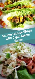 Shrimp Lettuce Wraps with Cajun Cream Sauce