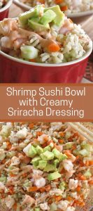 Shrimp Sushi Bowl with Creamy Sriracha Dressing 3