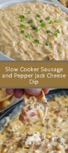 Slow Cooker Sausage and Pepper Jack Cheese Dip 3