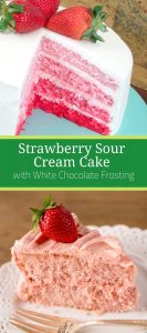 Strawberry Sour Cream Cake with White Chocolate Frosting 3