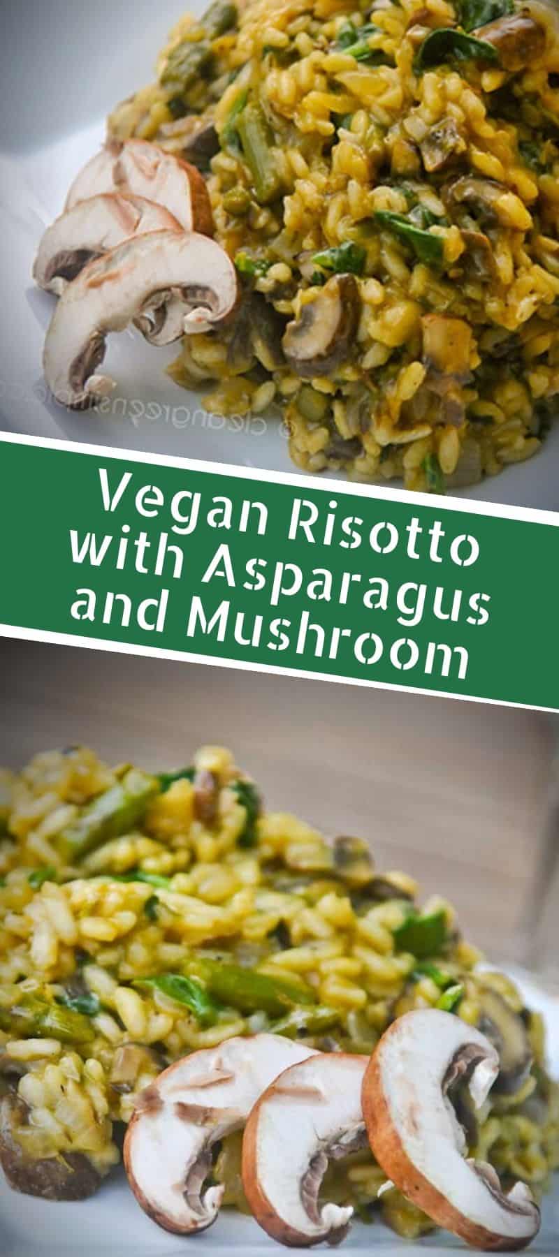 Vegan Risotto with Asparagus and Mushroom 3